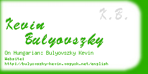 kevin bulyovszky business card